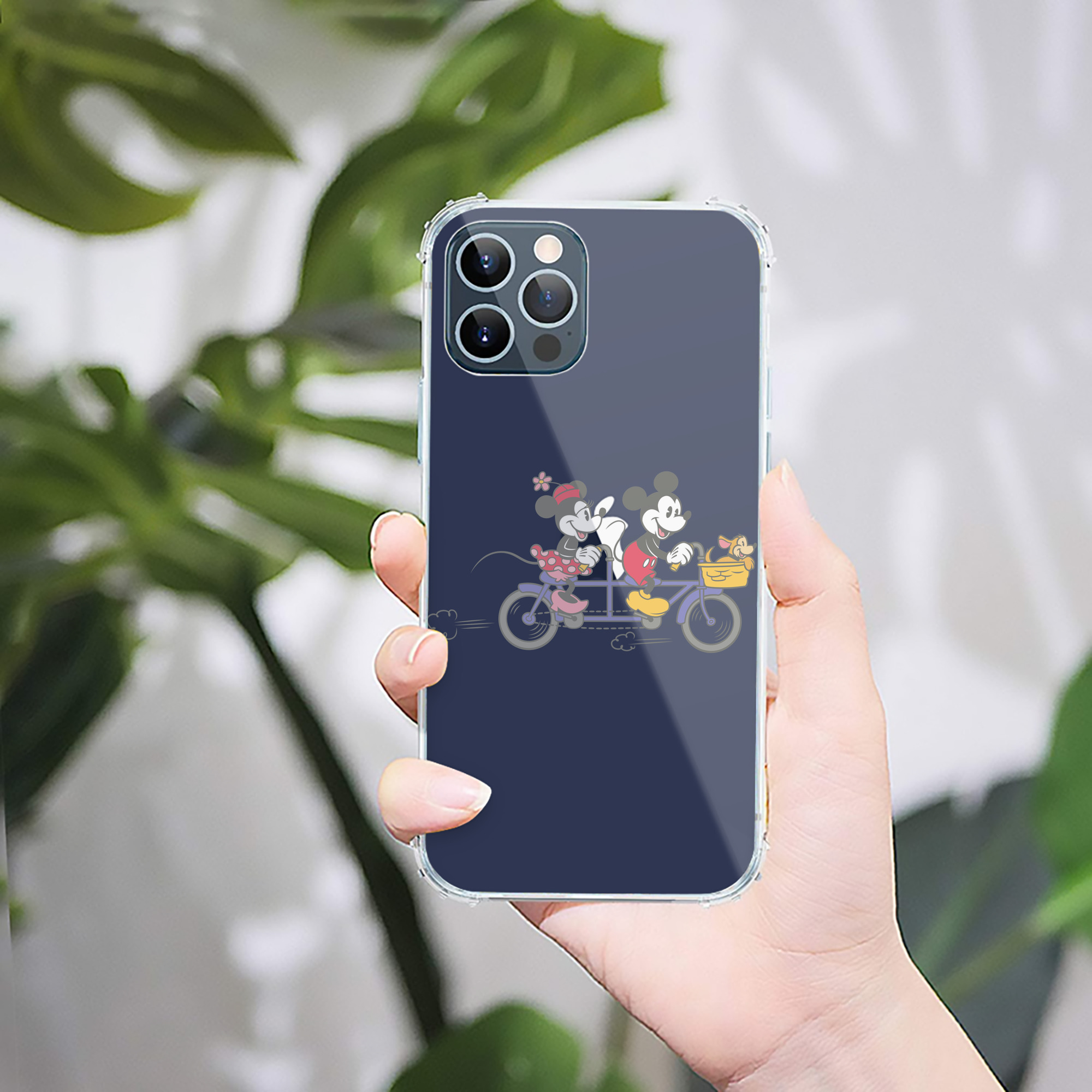 （画像用） ミッキーマウス Mickey Mouse 【iPhone 12シリーズ対応】透明スマホケース（クリアソフトケース）